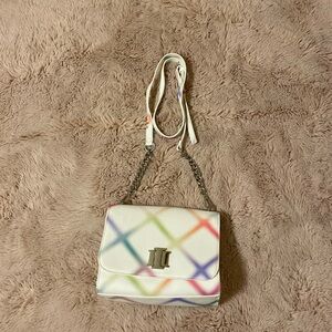 Multi color crossbody purse